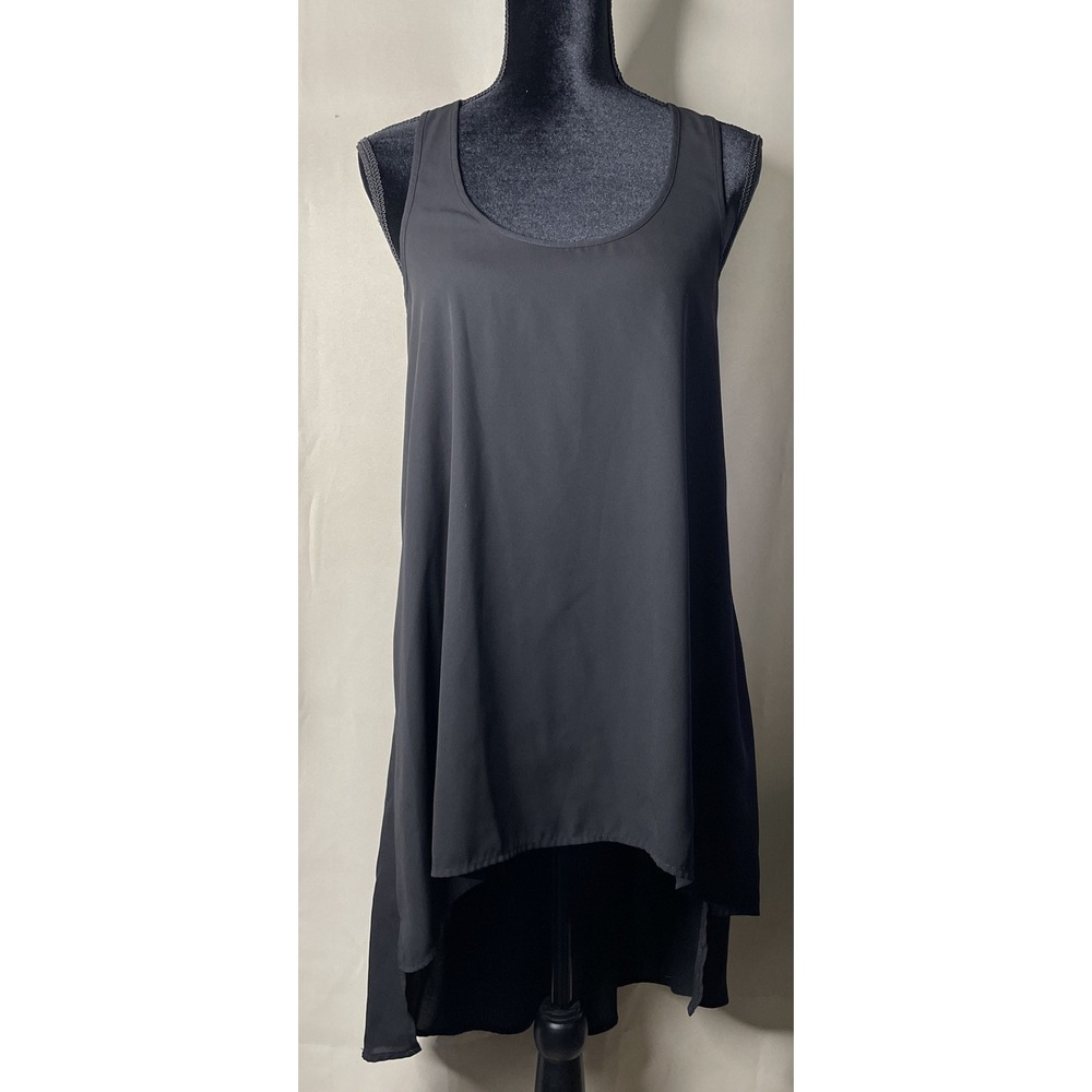 Ariat Womens Small Black Tank Top High Low Hem Sleeveless Racerback Preppy Chic‎